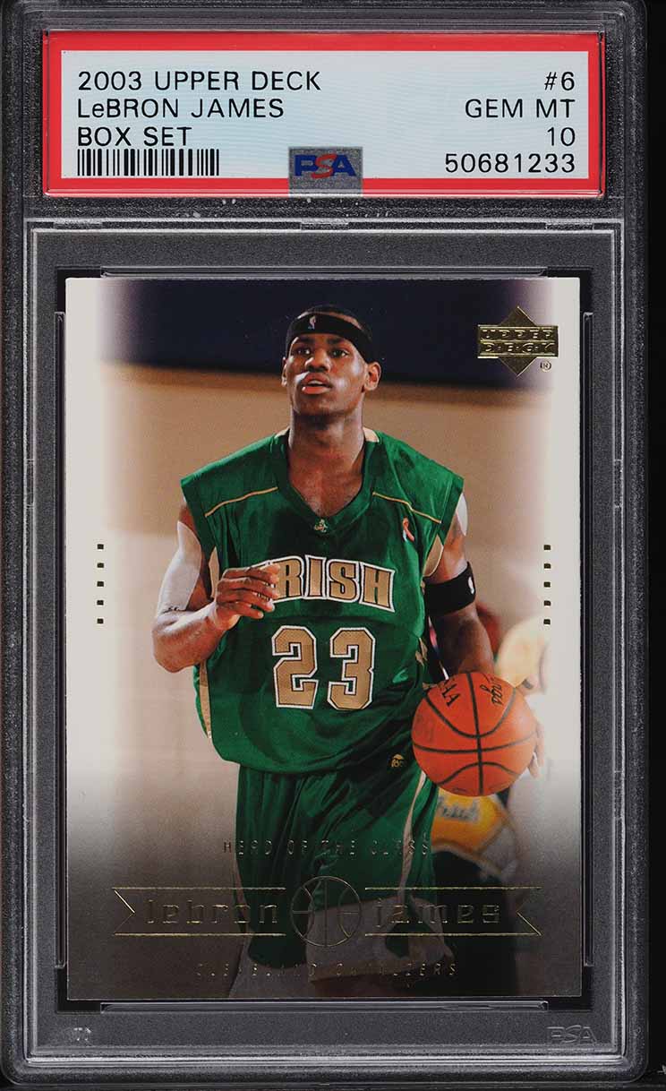 2003 Upper Deck Lebron James Box Set Lebron James ROOKIE RC #6 PSA 