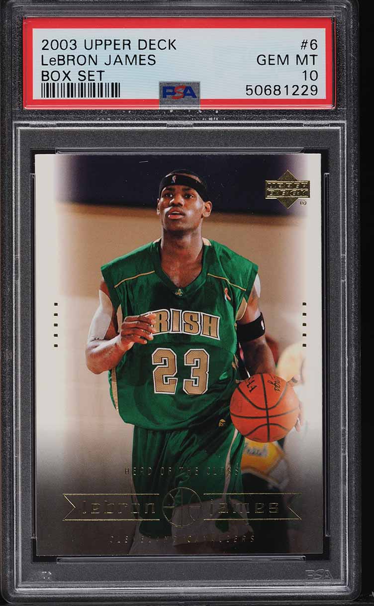 2003 Upper Deck Lebron James Box Set Lebron James ROOKIE RC #6 PSA 10 GEM MINT