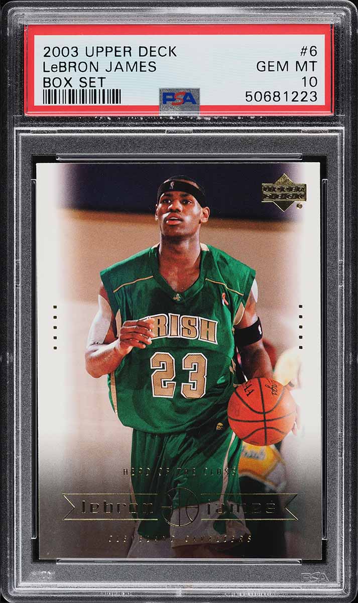 2003 Upper Deck Lebron James Box Set Lebron James ROOKIE #6 PSA 10 GEM MINT