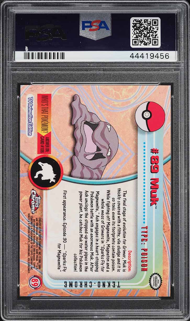 2000 Pokemon Topps Chrome Series 2 Tekno Muk #89 PSA 10 GEM MINT on  Fanatics Collect