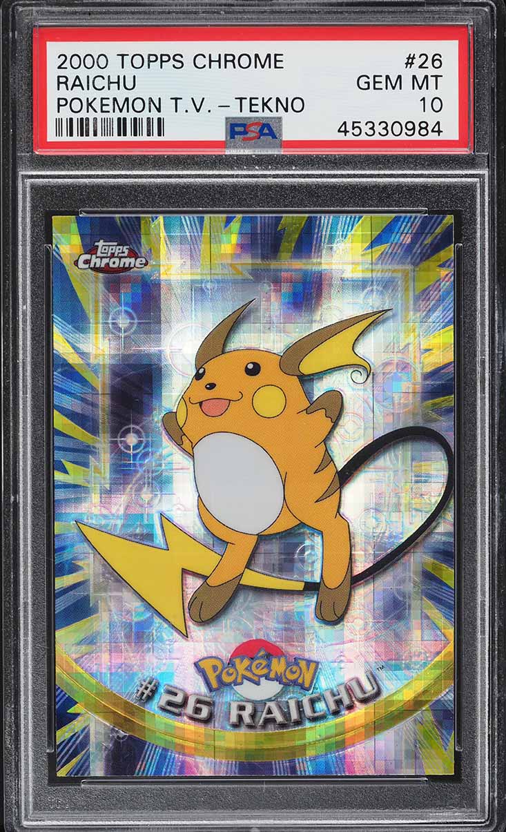 2000 Topps Chrome Pokemon Series 1 Tekno Raichu #26 PSA 10 GEM MINT