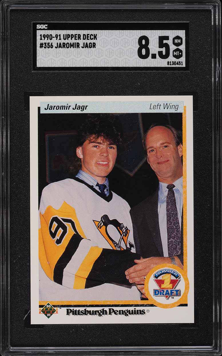 1990 Upper Deck Hockey Jaromir Jagr ROOKIE RC #356 SGC 8.5 NM-MT+