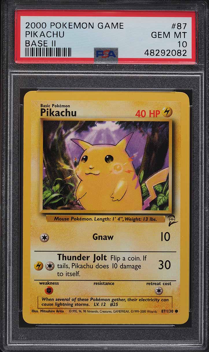 2000 Pokemon Base Set 2 Pikachu #87 PSA 10 GEM MINT on Fanatics