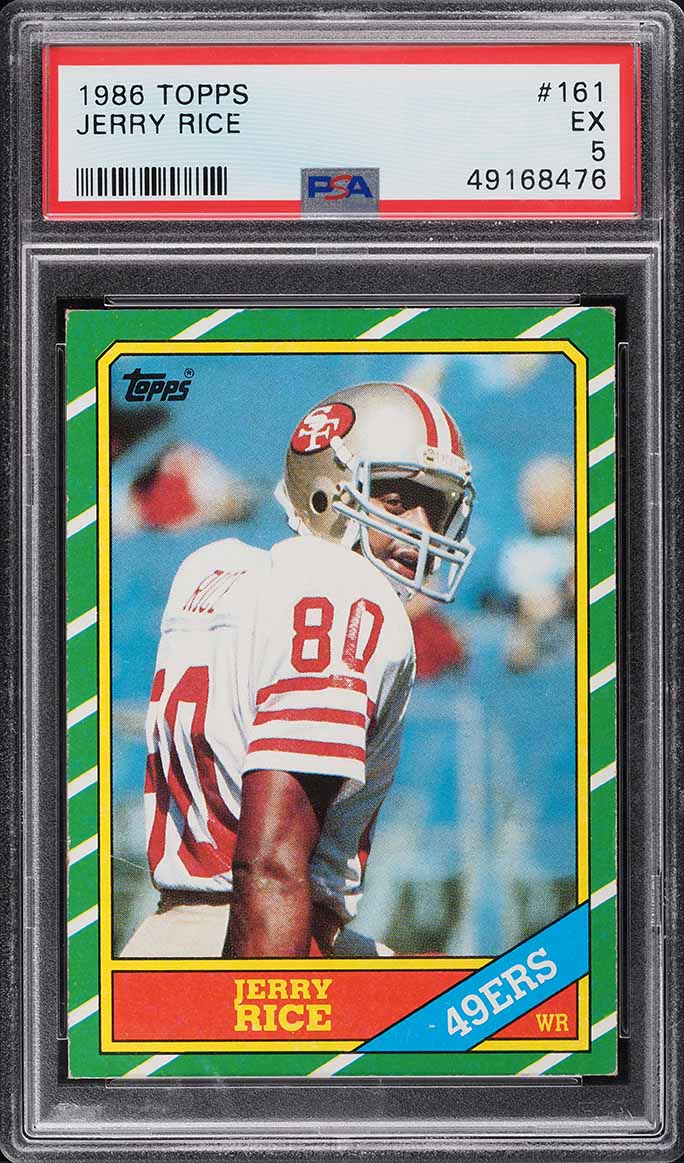 1986 Topps Football Jerry Rice ROOKIE #161 PSA 5 EX