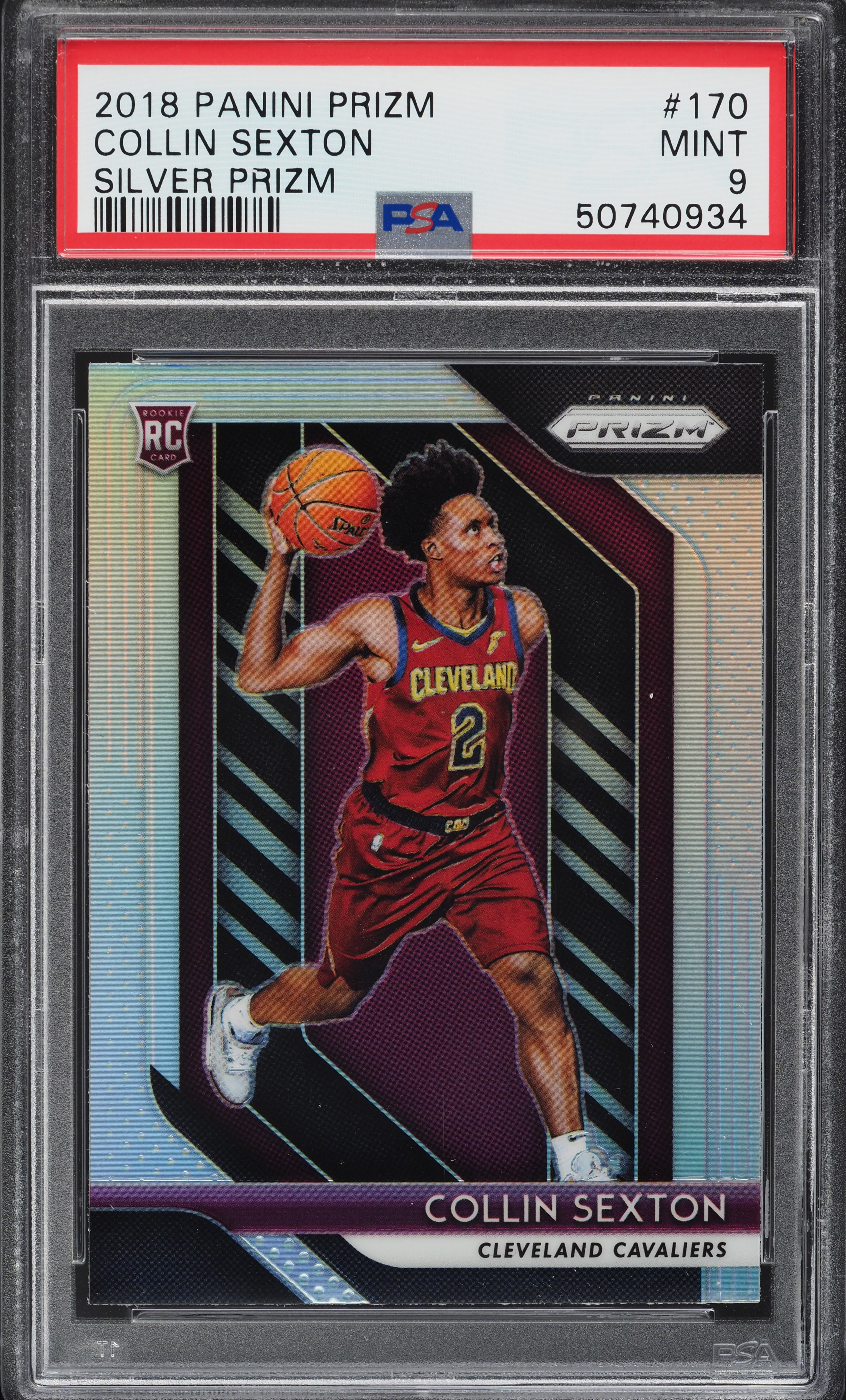 2018 Panini Prizm Silver Prizms Collin Sexton ROOKIE #170 PSA 9
