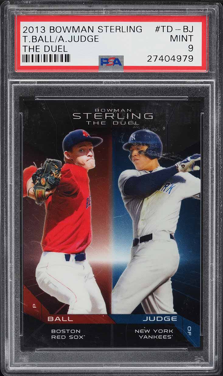 2013 Bowman Sterling The Duel Trey Ball Aaron Judge ROOKIE #TD-BJ PSA 9 MINT