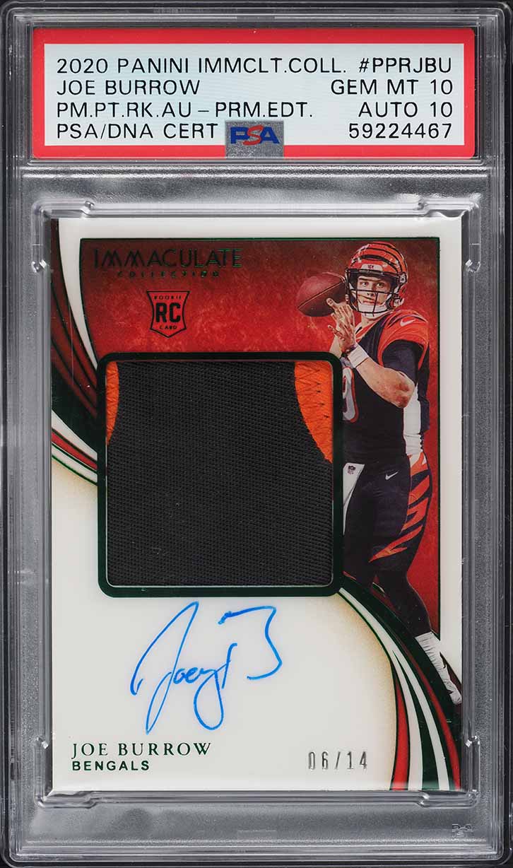 2020 Immaculate Collection Premium Joe Burrow RC PATCH AUTO /14