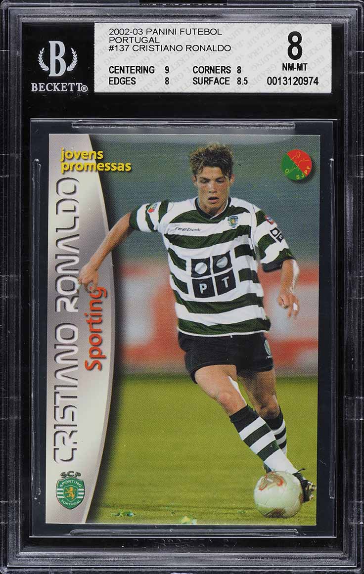 2003 Panini Sports Mega Craques Cristiano Ronaldo ROOKIE BGS 8 NM