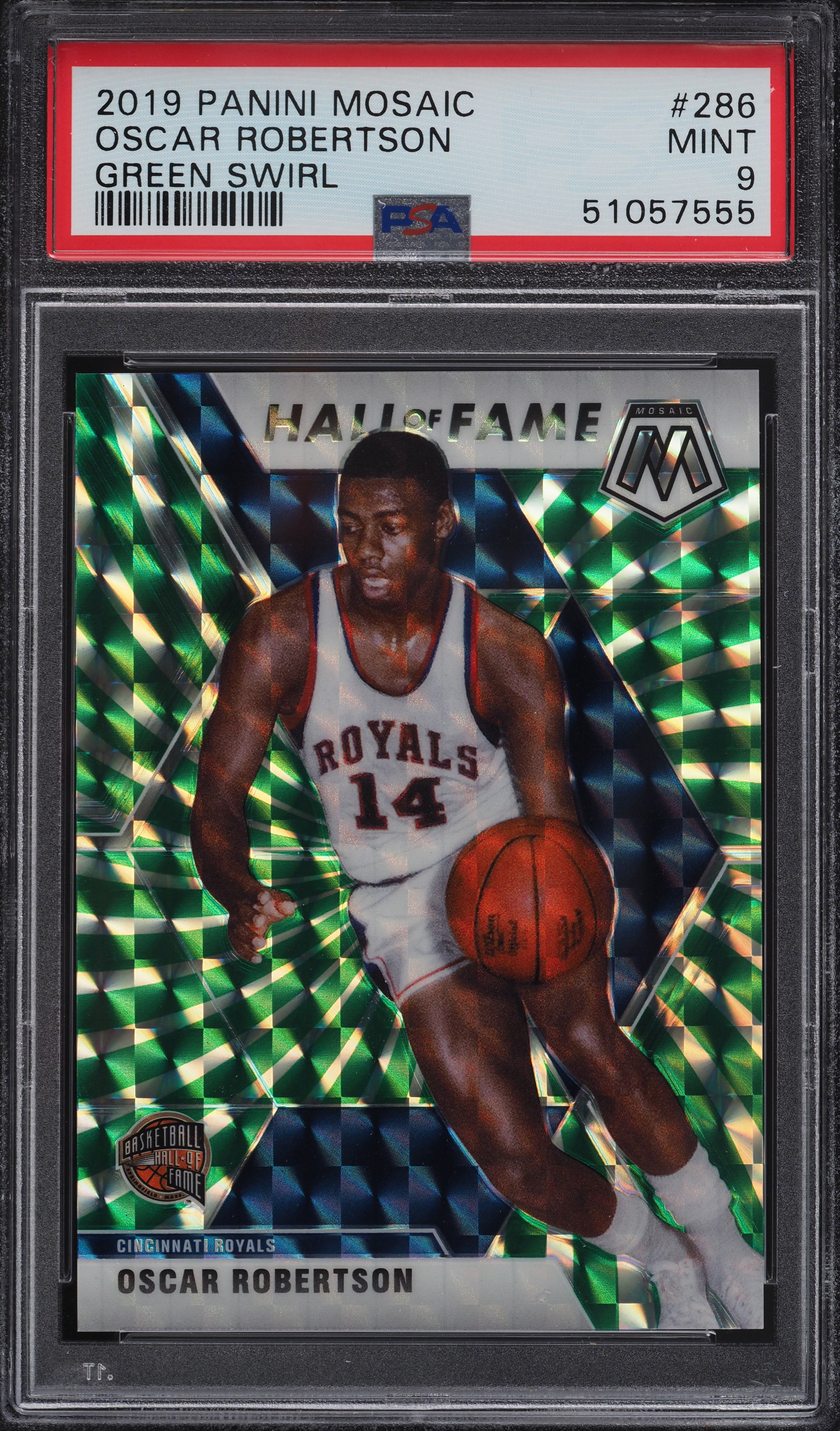 【激レア】Fontaine Parrot Uncut Sheet 2019 Panini Mosaic Green Swirl Oscar Robertson /10 #286 PSA 9 MINT
