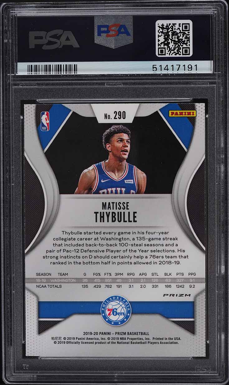 2019 Panini Prizm Silver Prizms Matisse Thybulle ROOKIE RC #290
