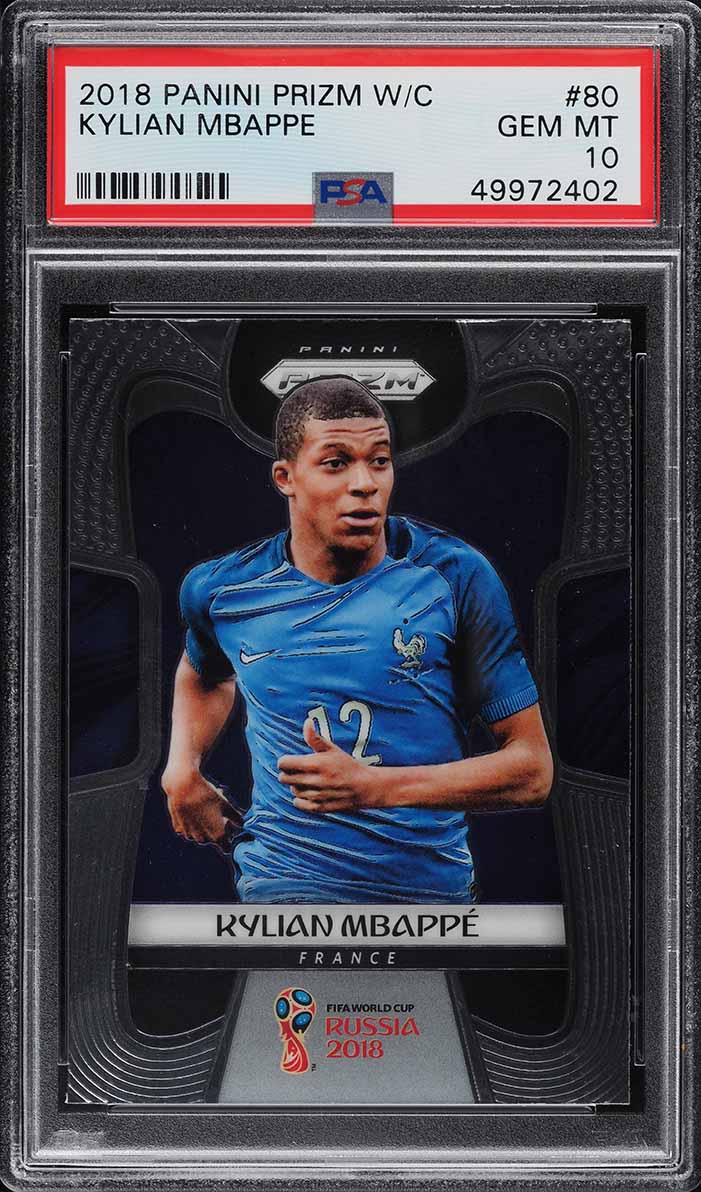PSA10 GEM MINT 25枚限定 mbappe topps finest 2018 Panini Prizm World Cup Kylian Mbappe ROOKIE #80 PSA 10 GEM