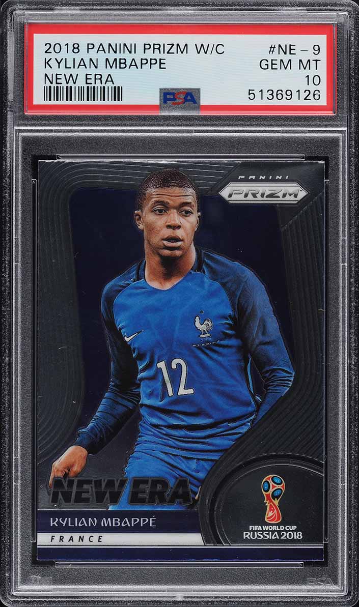 2018 Panini Prizm World Cup New Era Kylian Mbappe ROOKIE #NE-9 PSA