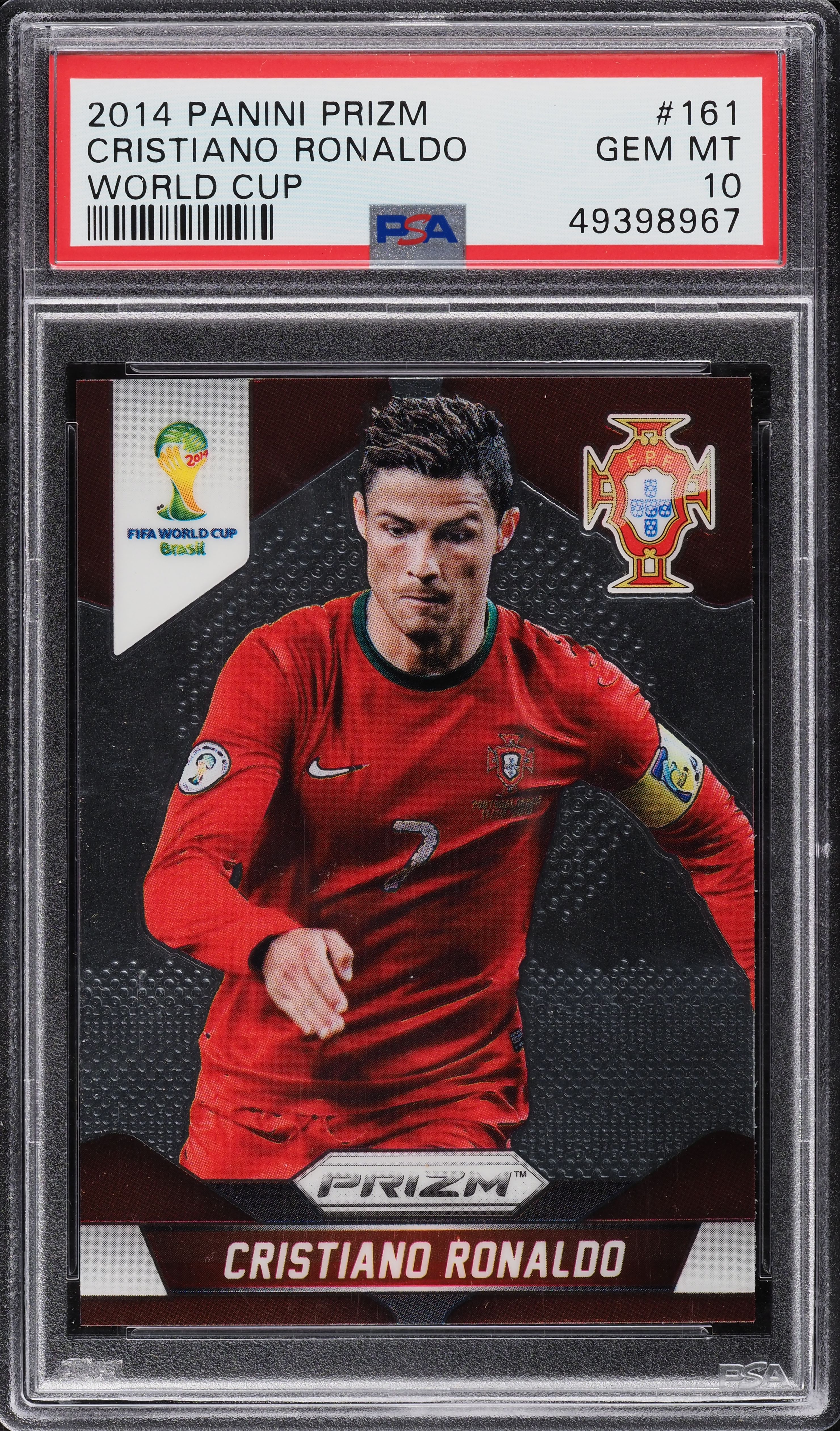2014 Panini Prizm World Cup Cristiano Ronaldo #161 PSA 10 GEM MINT