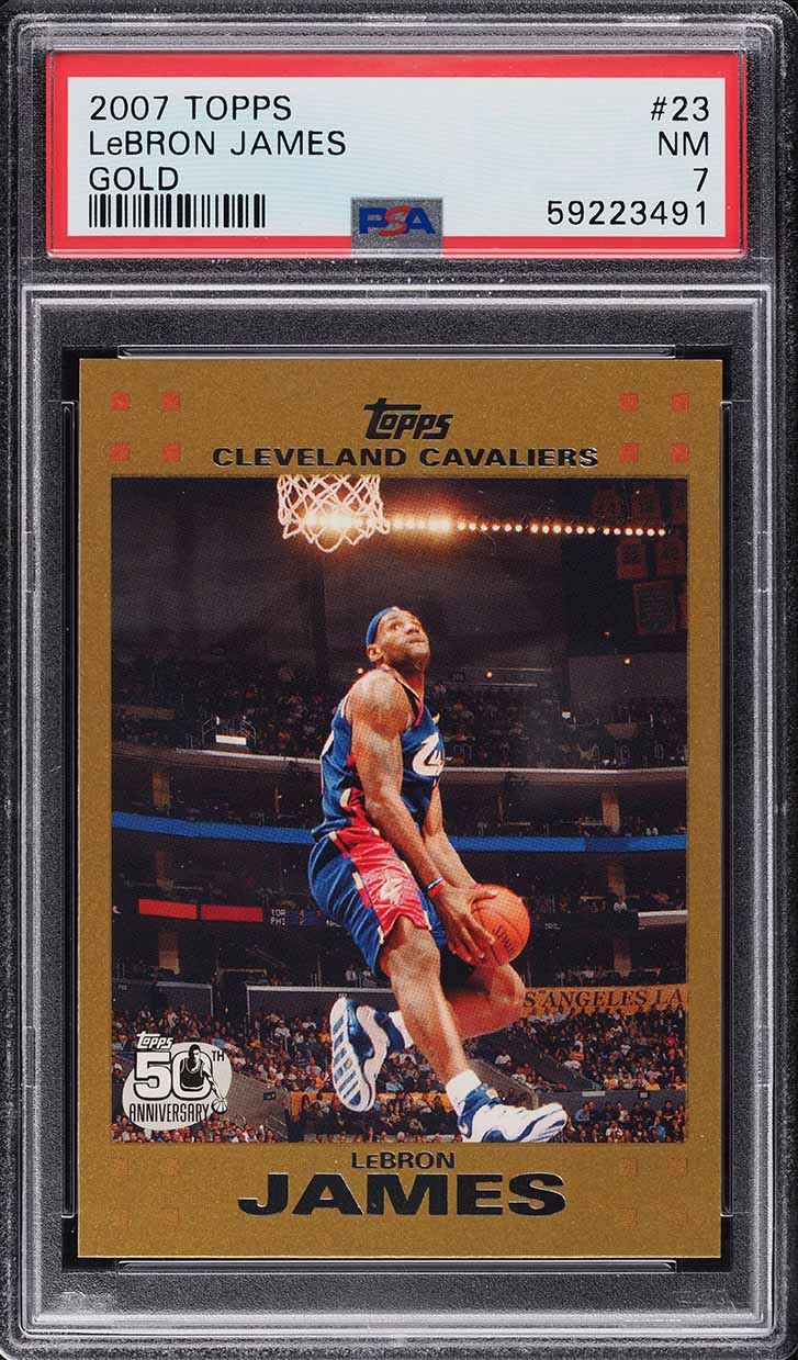 2007 Topps Gold LeBron James /2007 #23 PSA 7 NRMT