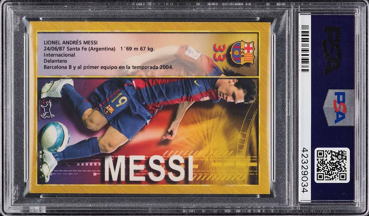 2007 Mundi Cromo Ediciones Estadio Liga Lionel Messi #33 PSA 8 NM