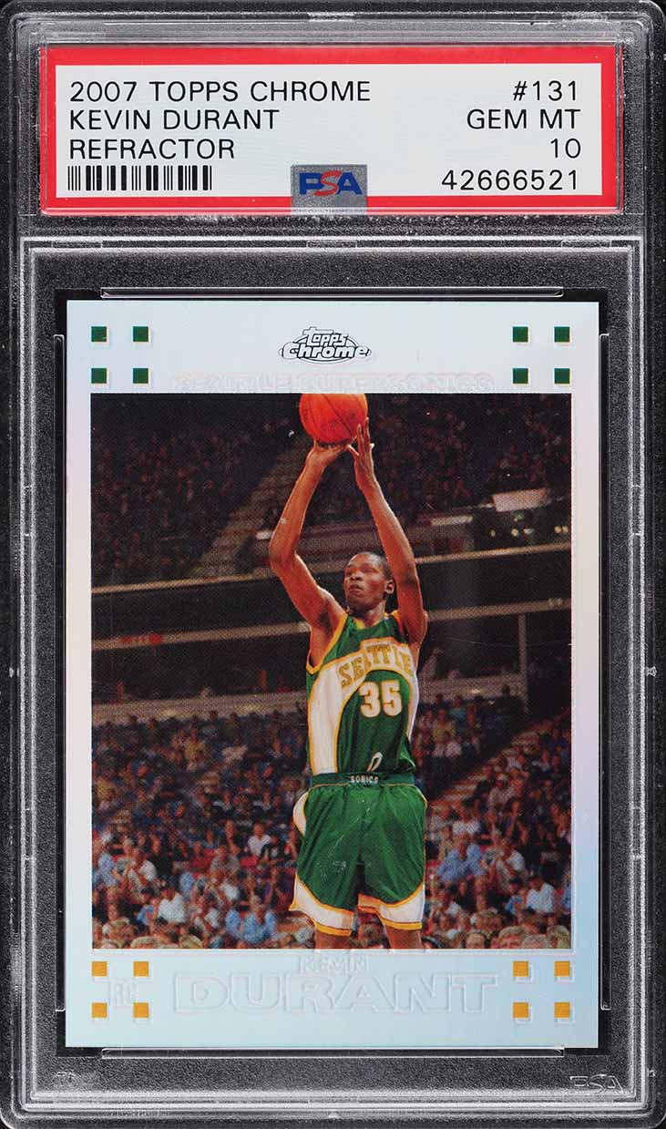 2007 Topps Chrome Kevin Durant Refractor /1499 #131 PSA 10 | Card