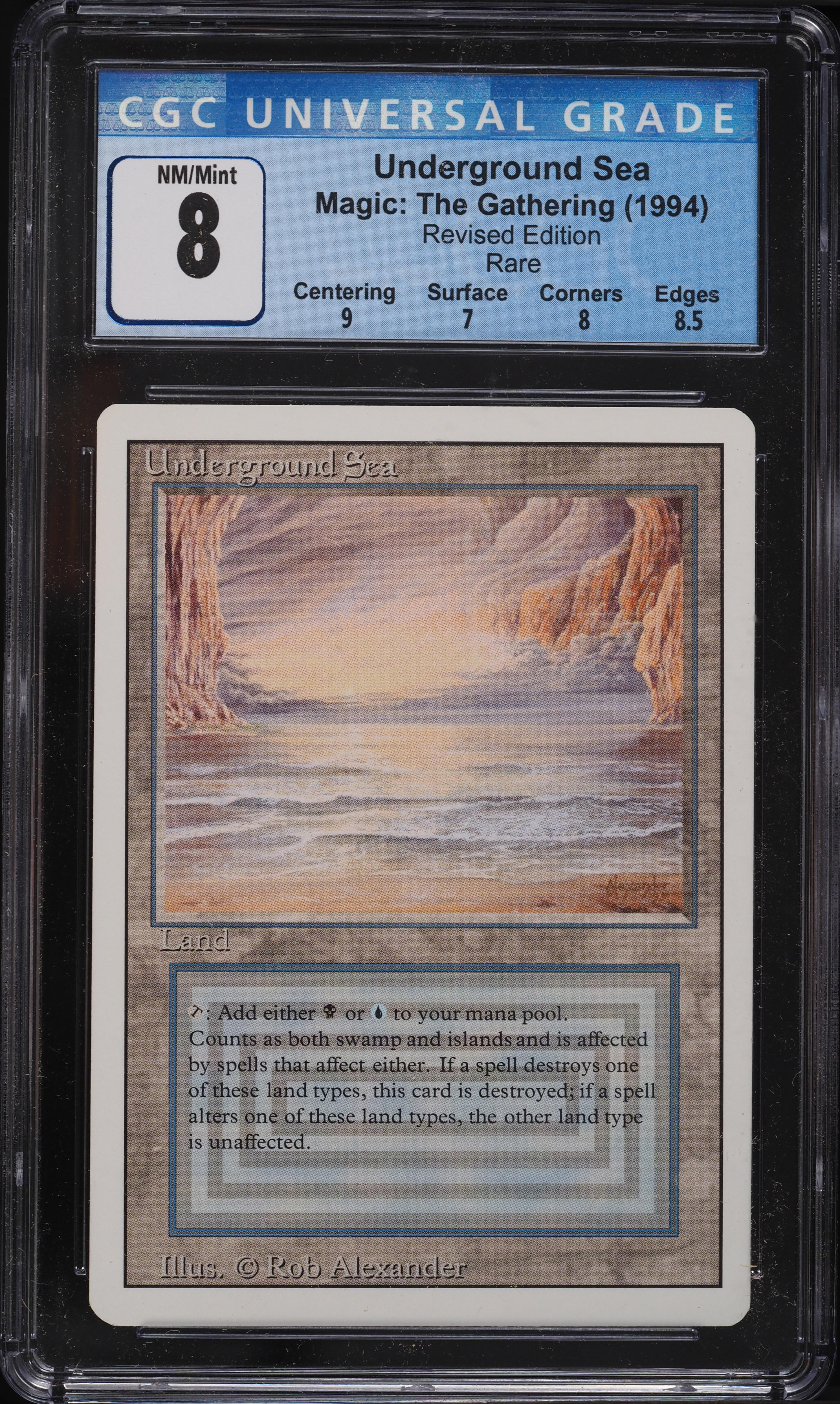 1994 Magic The Gathering MTG Revised Edition Dual Land Underground
