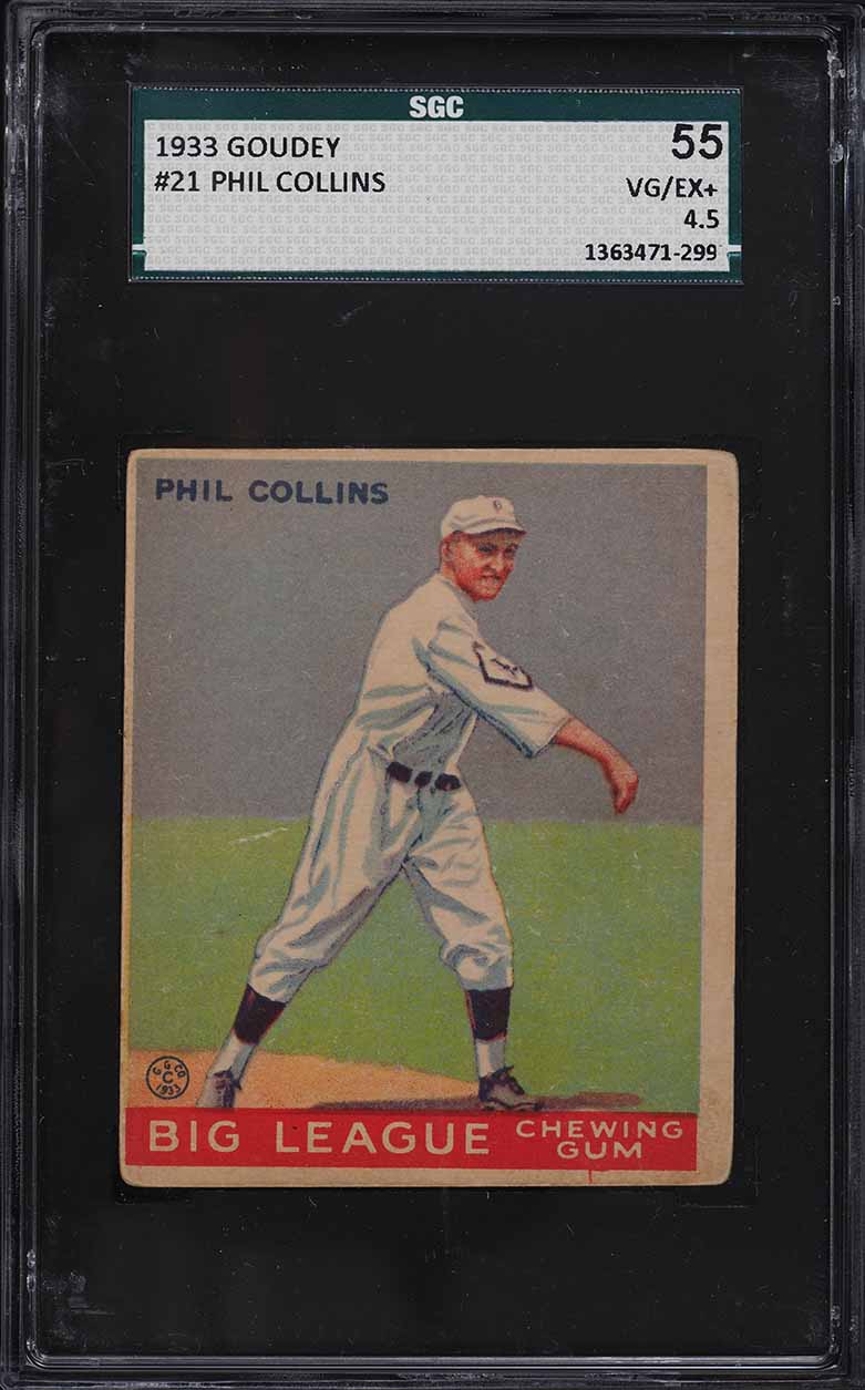 1933 Goudey Phil Collins #21 SGC 4.5 VGEX+