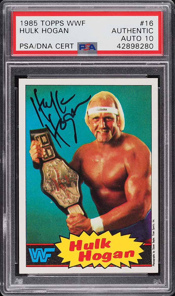 1985 Topps WWF Wrestling Hulk Hogan PSA/DNA 10 AUTO #16 PSA AUTH