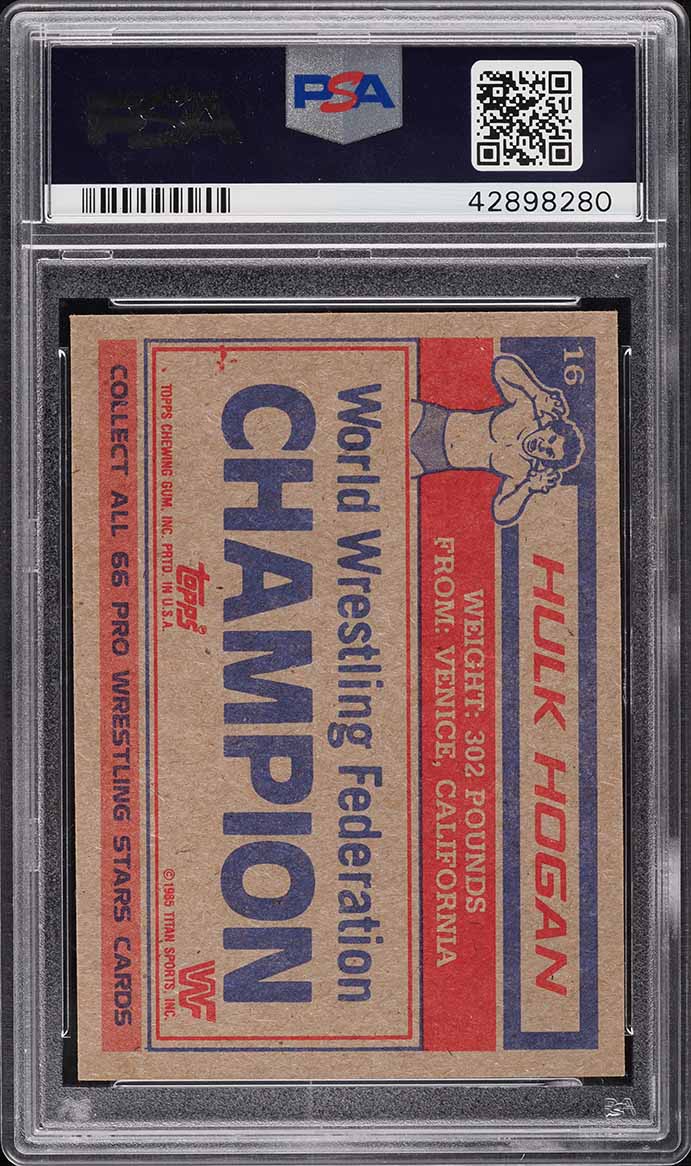 1985 Topps WWF Wrestling Hulk Hogan PSA/DNA 10 AUTO #16 PSA AUTH