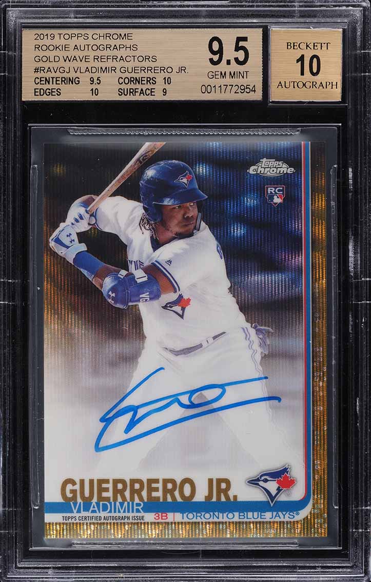 2019 Topps Chrome Gold Wave Refractor Vladimir Guerrero Jr. RC AUTO /50 BGS 9.5