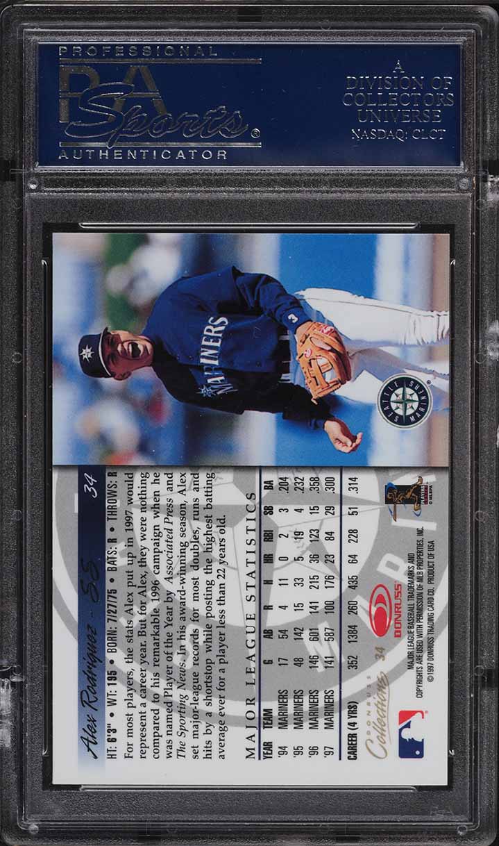 1998 Donruss Collection Alex Rodriguez #34 PSA 10 GEM MINT