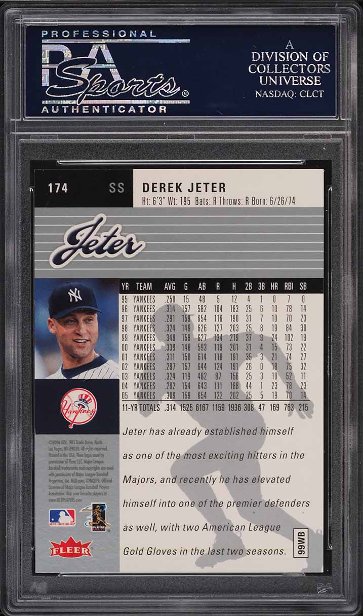 2006 Ultra Derek Jeter #174 PSA 10 GEM MINT