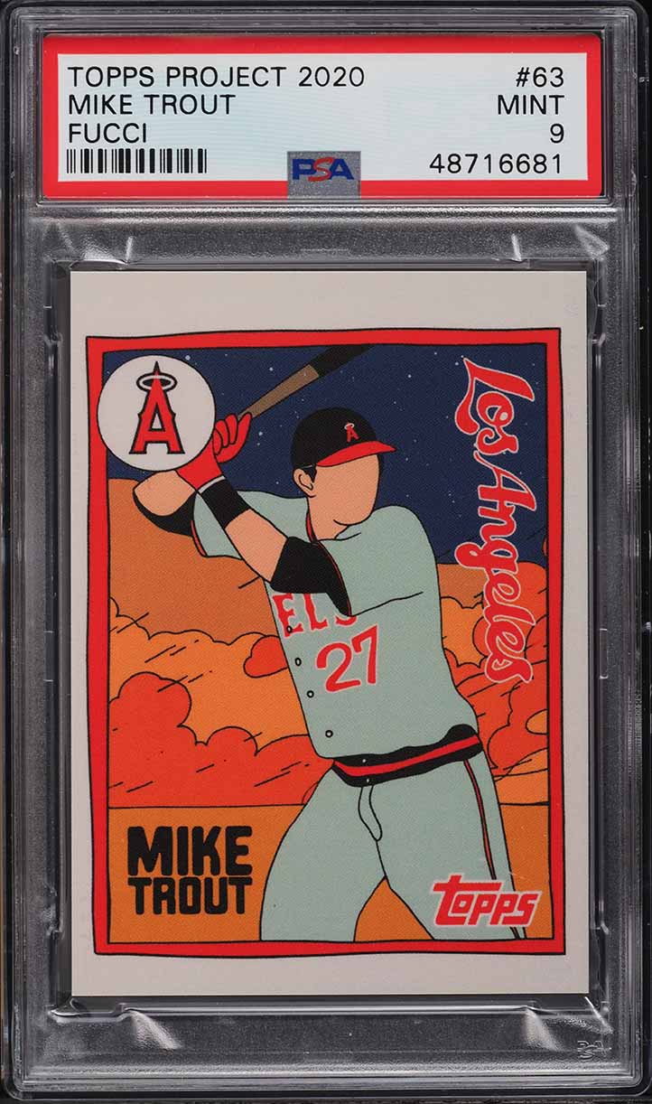 2020 Topps Project '20 Fucci Mike Trout #63 PSA 9 MINT