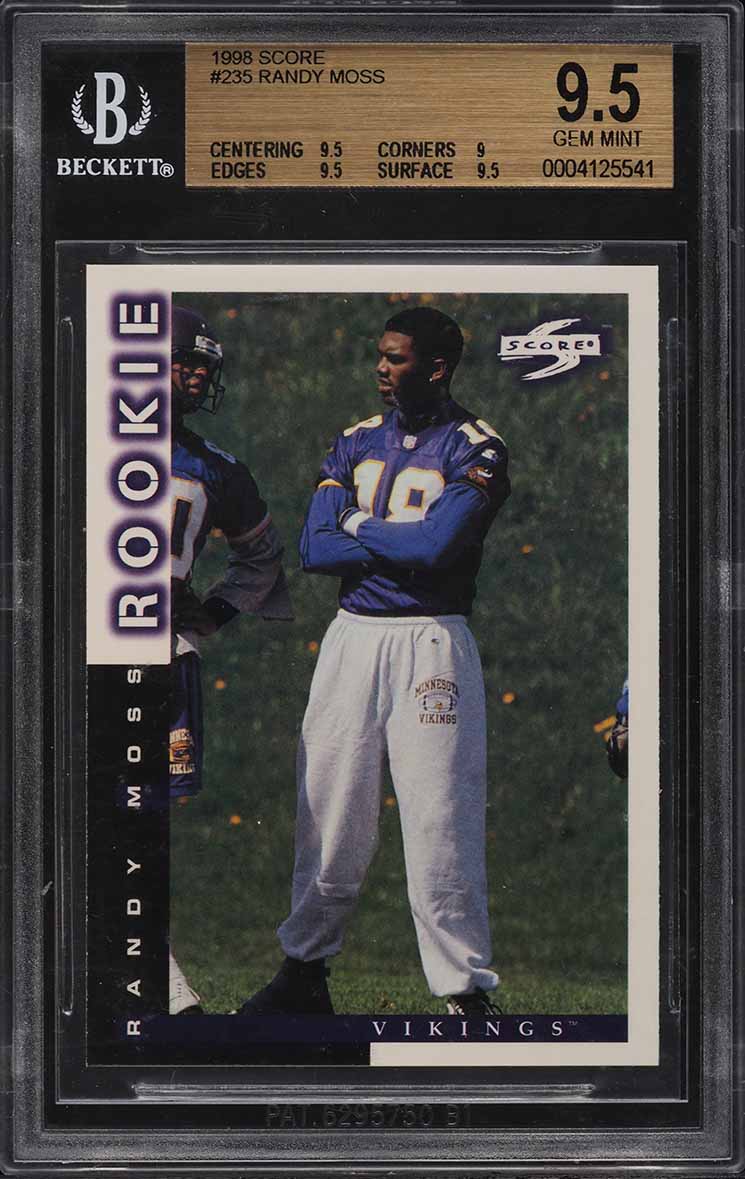 1998 Score Football Randy Moss ROOKIE RC #235 BGS 9.5 GEM MINT