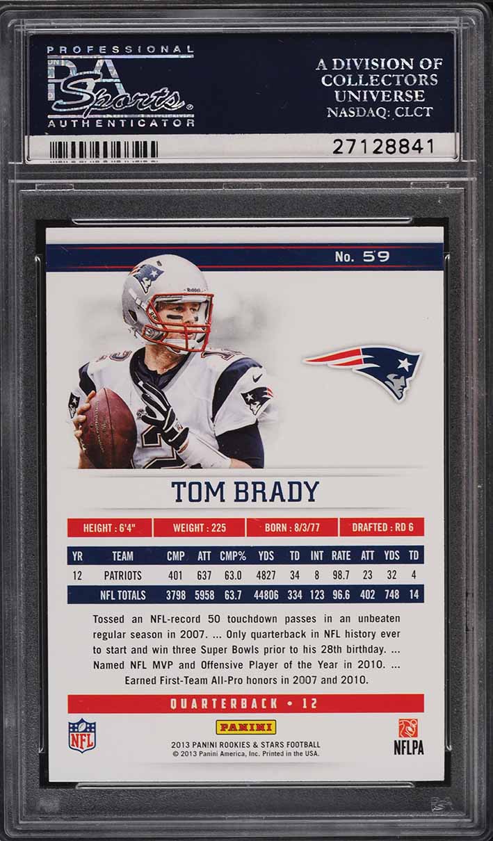 2013 Panini Rookies & Stars Tom Brady #59 PSA 10 GEM MINT