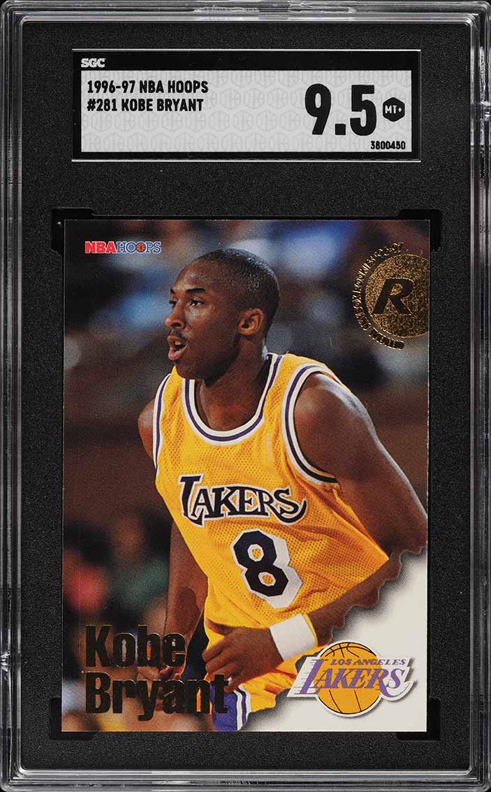 1996 Hoops Kobe Bryant ROOKIE #281 SGC 9.5 MINT+