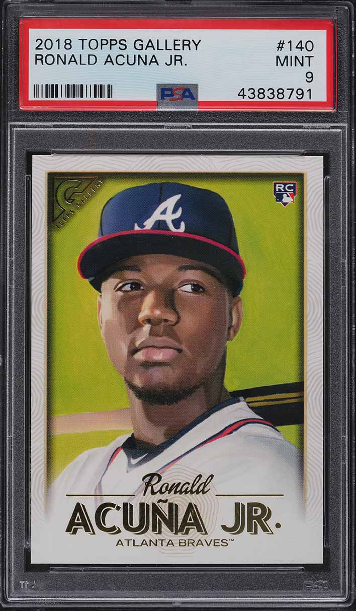 2018 Topps Gallery Ronald Acuna Jr. ROOKIE #140 PSA 9 MINT on Fanatics ...