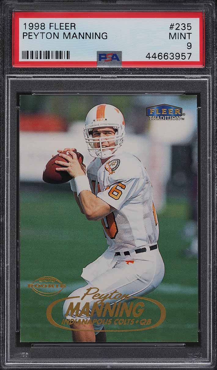 1998 Fleer Football Peyton Manning ROOKIE #235 PSA 9 MINT