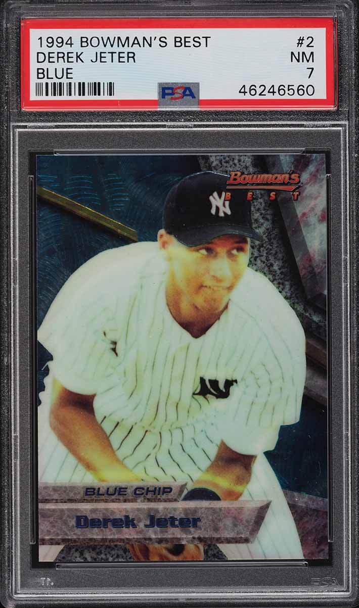 1994 Bowman's Best Blue Derek Jeter ROOKIE #2 PSA 7 NRMT