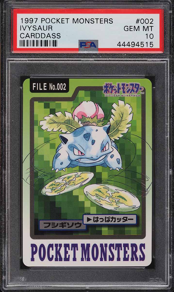1997 Pokemon Japanese Pocket Monsters Carddass Ivysaur #002 PSA 10 GEM MINT  on Fanatics Collect