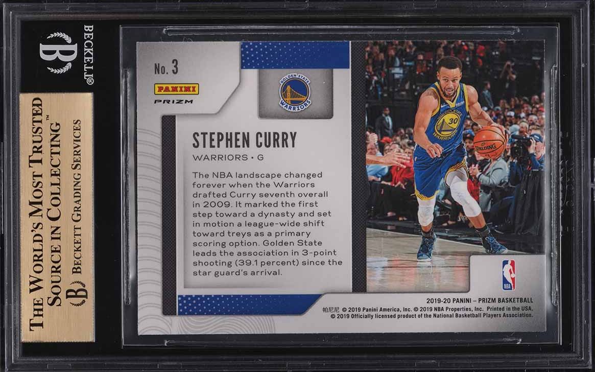 2019 Panini Prizm Widescreen Silver Stephen Curry #3 BGS 9.5 GEM MINT