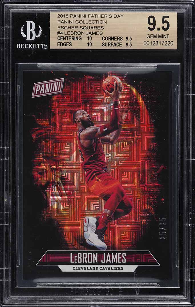 2018 Panini Father's Day Collection Escher Squares LeBron James 25/25 BGS 9.5
