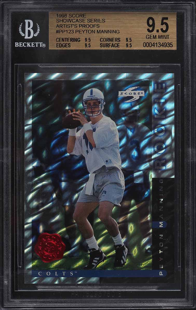 1998 Score Showcase Artist's Proofs Peyton Manning ROOKIE #PP123 BGS 9.5 GEM