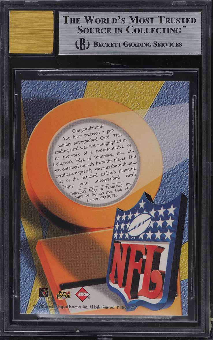 1998 Collector's Edge Odyssey Prodigies Randy Moss ROOKIE AUTO #23 BGS 9 MINT