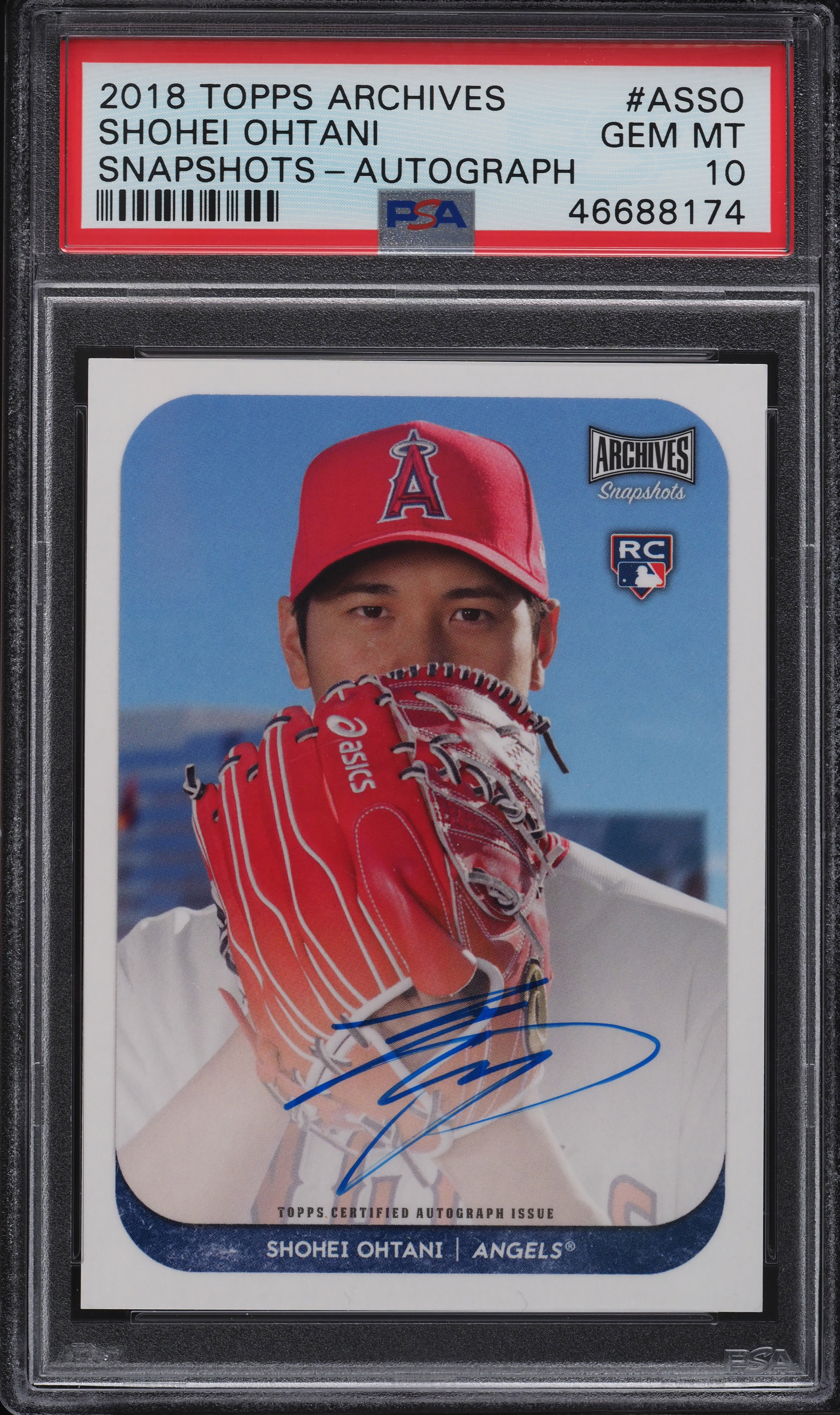 2018 Topps Archives Snapshots Shohei Ohtani ROOKIE RC AUTO #ASSO 