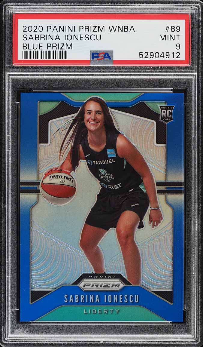 2020 Panini Prizm WNBA Blue Sabrina Ionescu ROOKIE /149 #89 PSA 9 MINT