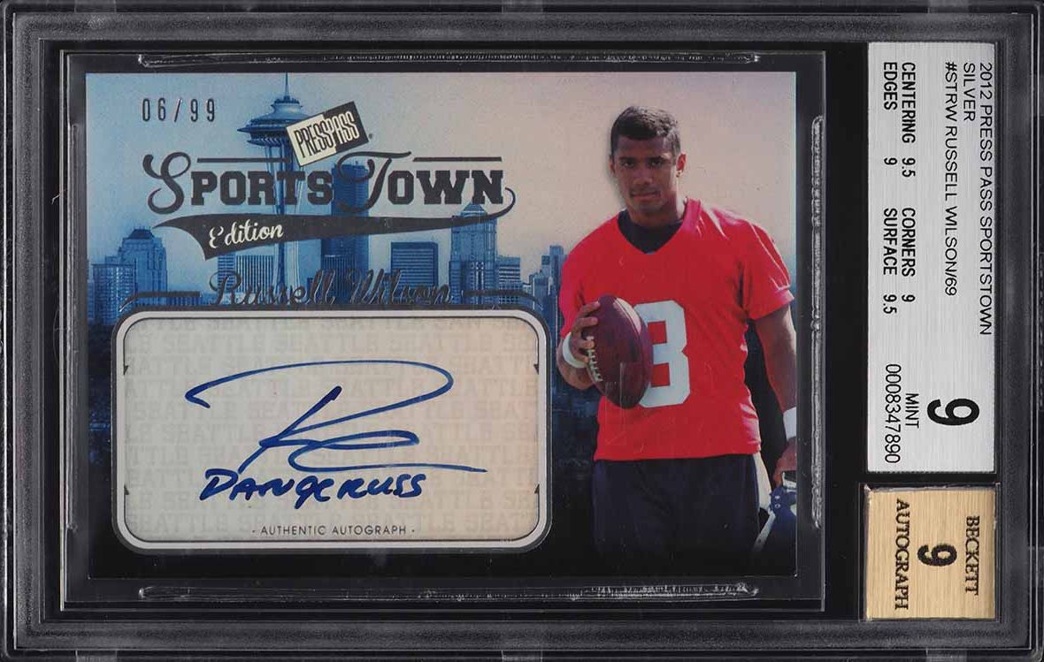 2012 Press Pass Sportstown Silver Russell Wilson ROOKIE RC AUTO