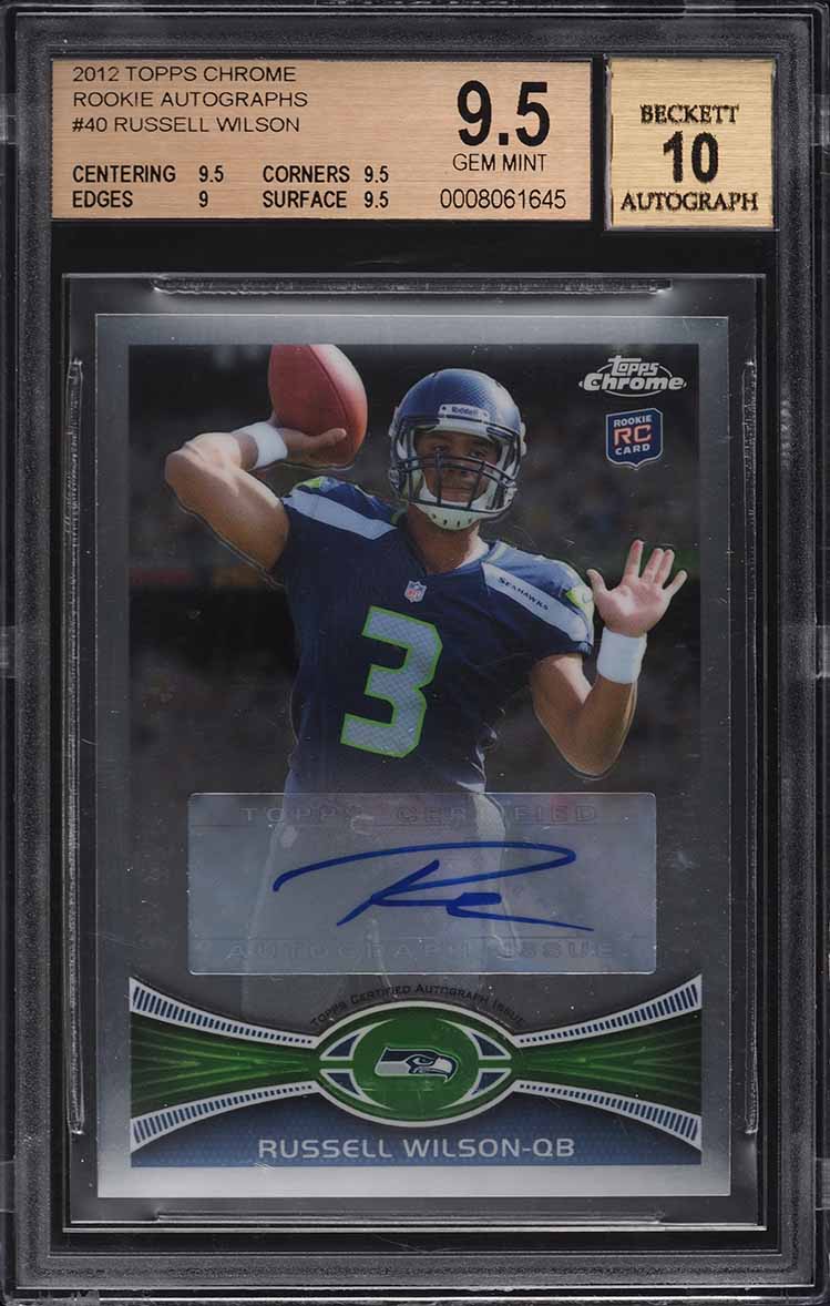 2012 Topps Chrome Russell Wilson ROOKIE AUTO #40 BGS 9.5 GEM MINT