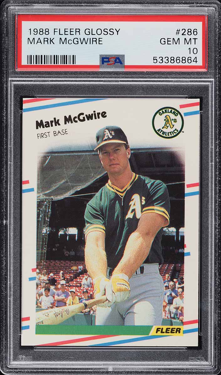 1988 Fleer Glossy Mark McGwire #286 PSA 10 GEM MINT