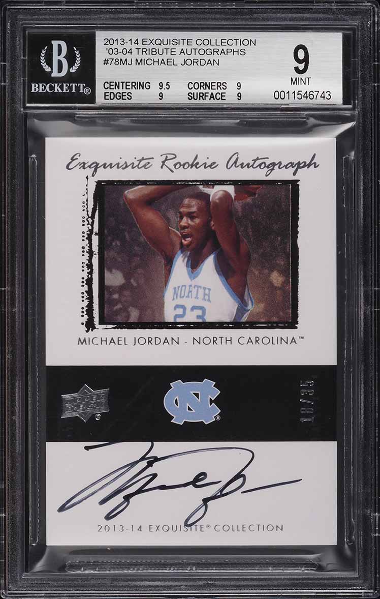 2013 Exquisite Collection '03 Tribute Michael Jordan AUTO /35 #78MJ BGS 9 MINT