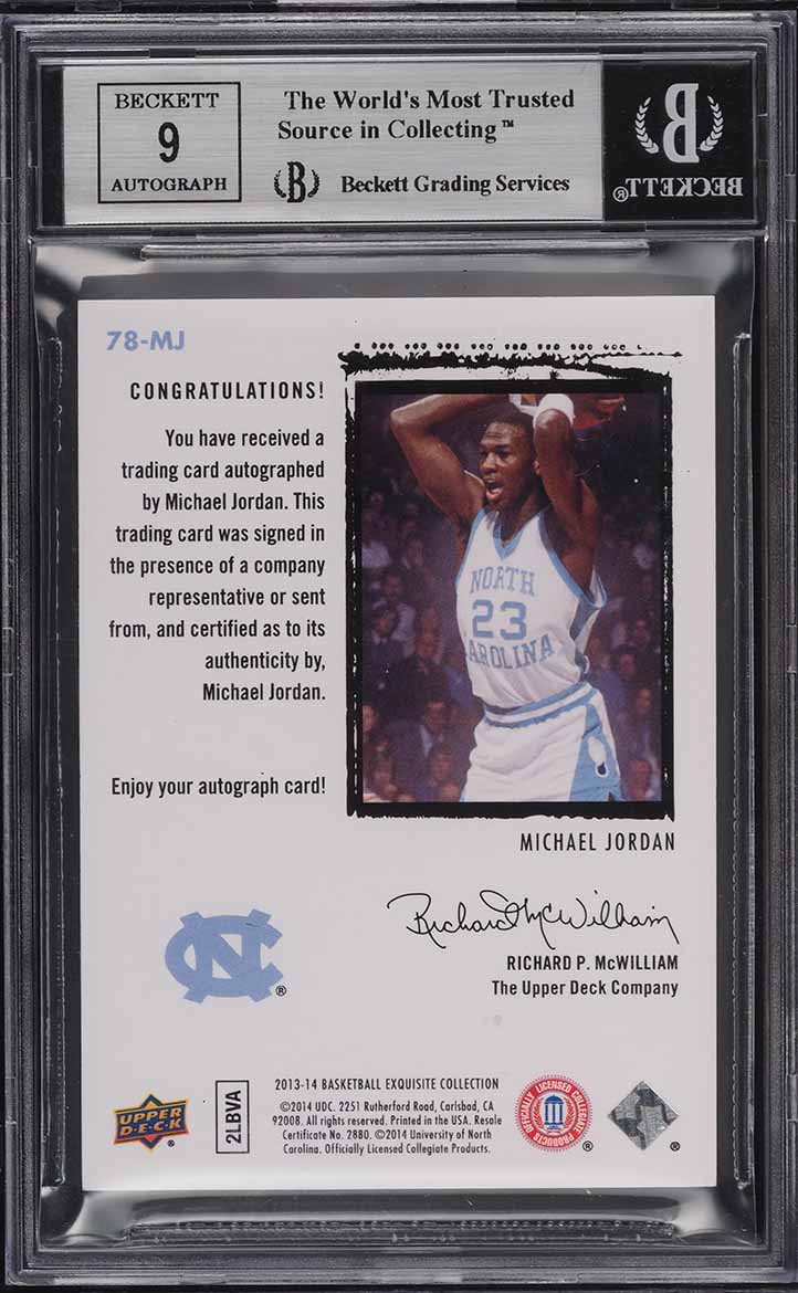 2013 Exquisite Collection '03 Tribute Michael Jordan AUTO /35 #78MJ BGS 9 MINT