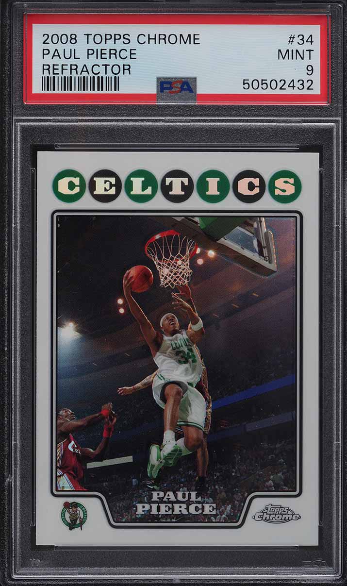 2008 Topps Chrome Refractor Paul Pierce #34 PSA 9 MINT