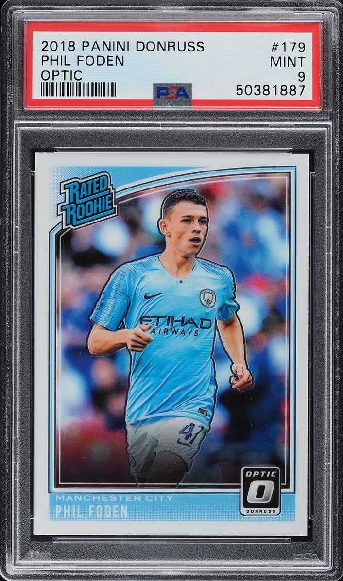 2018 Donruss Optic Phil Foden ROOKIE #179 PSA 10 GEM MINT on