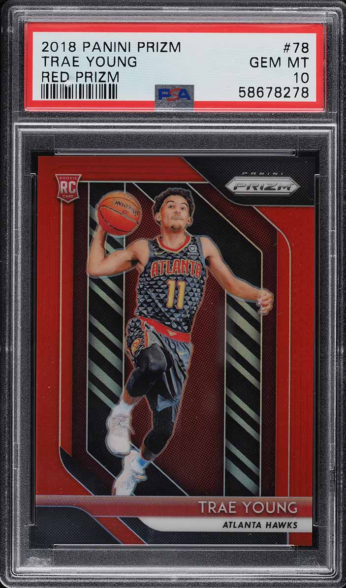 2018 Panini Prizm Red Trae Young ROOKIE /299 #78 PSA 10 GEM MINT