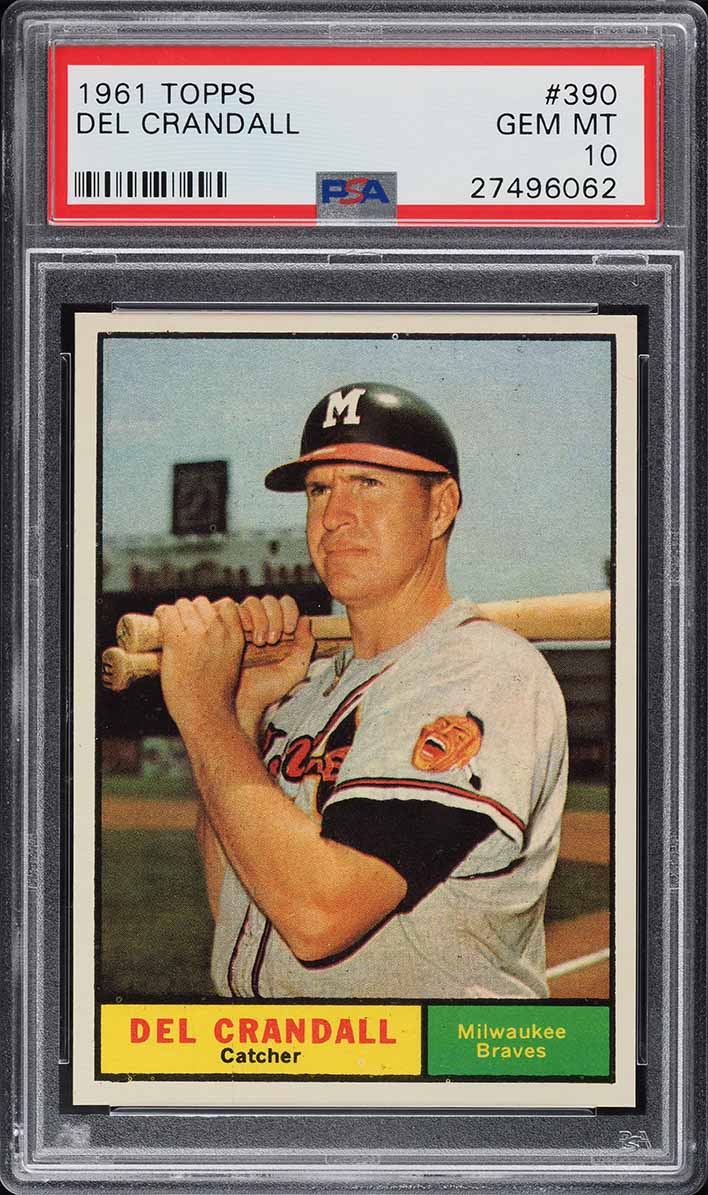 1961 Topps Del Crandall #390 PSA 10 GEM MINT